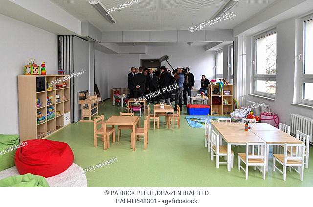 View of the children daycare room in the home for asylum applicants in Frankfurt/Oder, Germany, 24 February 2017. The rennovation of the former building of the...