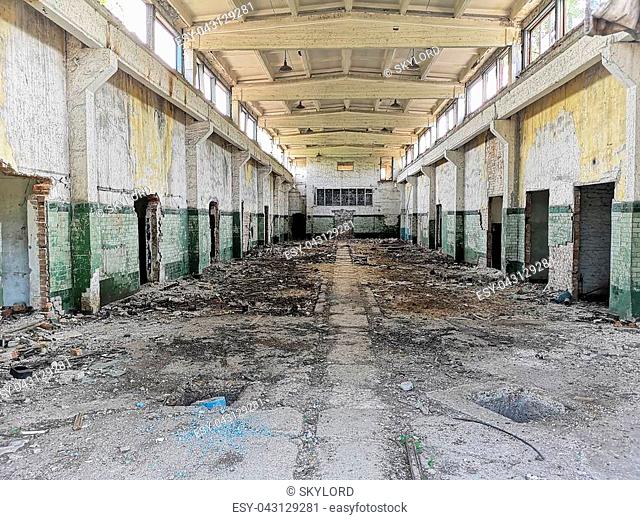 Abandoned creepy warehouse in Zaporozhye, Ukraine