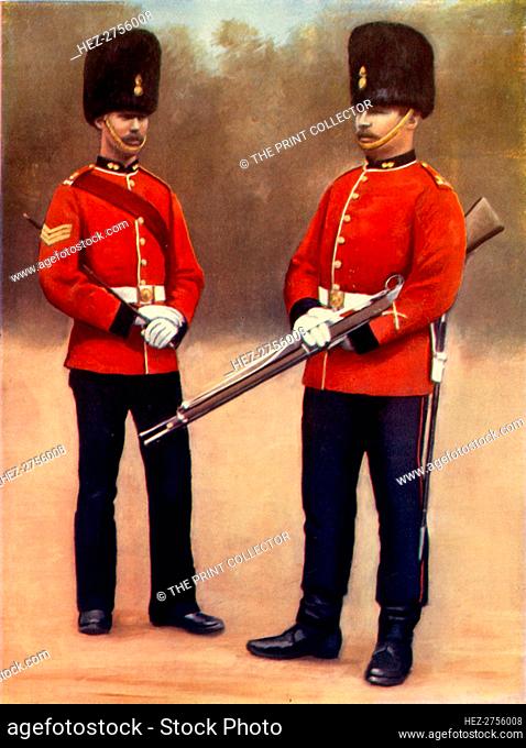 'Sergeant and Private of the Dubin Fusiliers', 1900. Creator: Gregory & Co