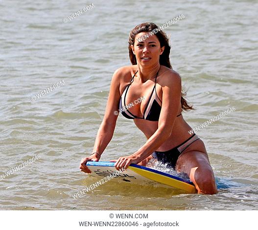 Pascal Craymer Ex-TOWIE star enjoying the late summer sunshine by bodyboarding at chalkwell beach in Essex. Featuring: Pascal Craymer Where: Chalkwell
