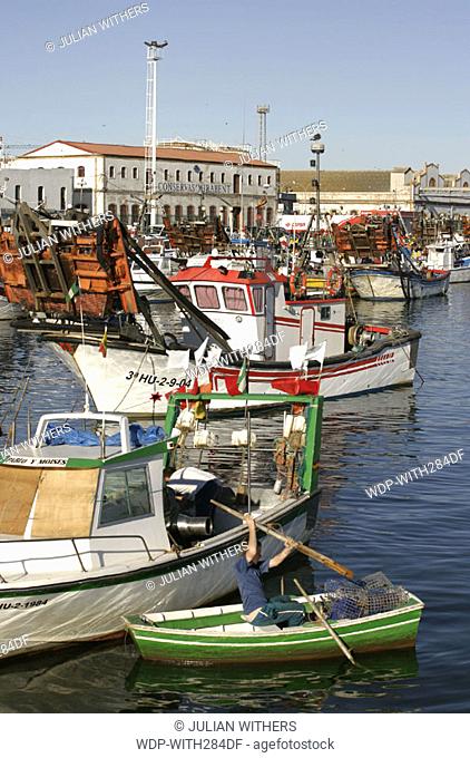 Desternation Spain (South) Isla Christina . Fishing boats in their harbour