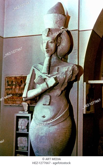 Akhenaten, 1375 BC. Statue of Akhenaten first known as Amenhotep IV, Egyptian Museum, Cairo