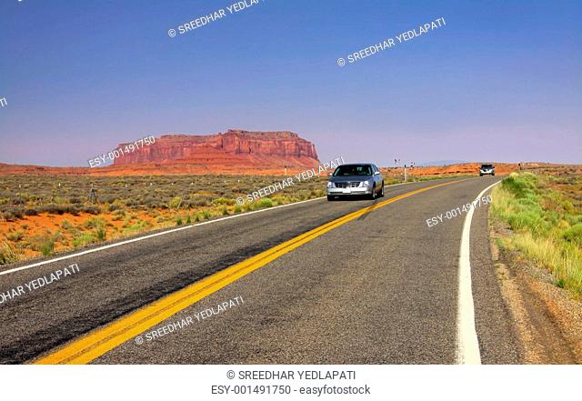 Scenic drive in monument valley