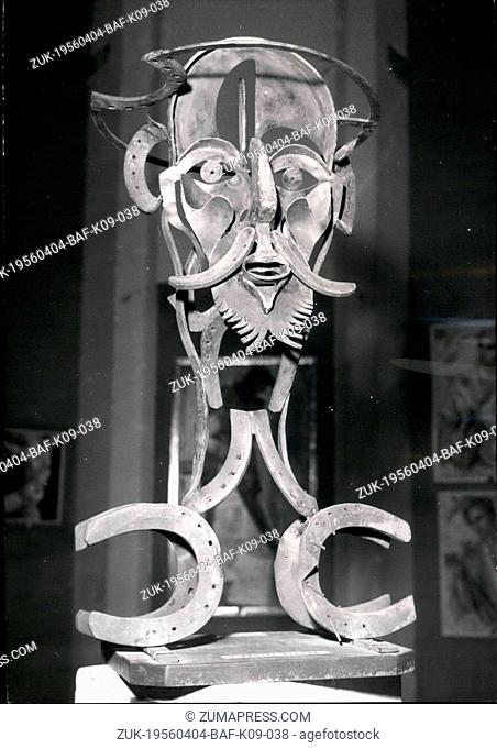 Apr. 04, 1956 - Don Quixott as seen by an 'Indepent': The annual exhibition of Sculptures and paintings of 'Independts' opened at the Grand Palais