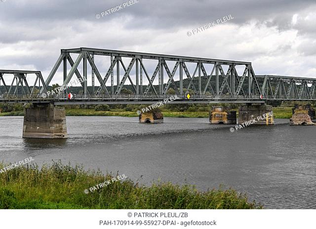 The Europabruecke railway bridge over the river Oder at the German-Polish border near Neuruednitz, Germany, 13Â September 2017