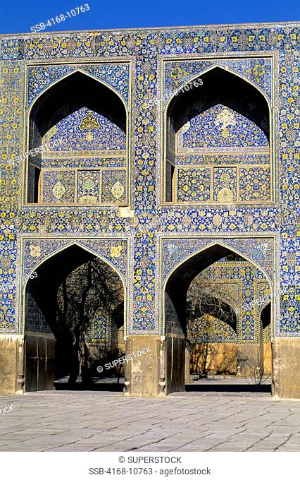 Iran, Esfahan, Eman Khomeni Square, Imam Masjed-E Emam Mosque, Tilework