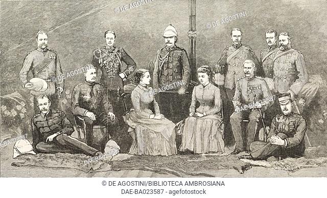 The duke and duchess of Connaught at Meerut, India, illustration from The Graphic, Volume XXIX, no 760, June 21, 1884