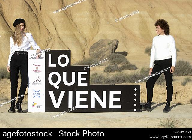 Maria Perez Sanz and Christina Rosenvinge attends to Karen premiere during the Lo que viene Film Festiva May 13, 2021 in Bardenas Reales, Spain Navarra, Spain