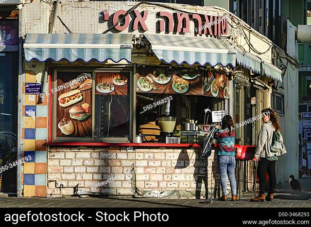 Tel Aviv, Israel A snack stand on the boardwalk