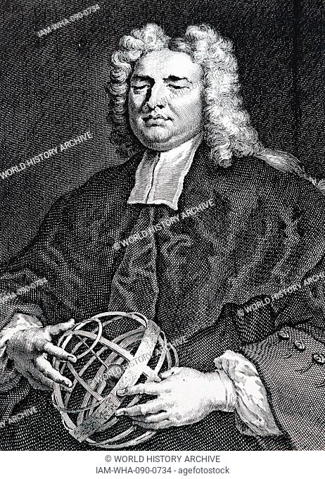 Portrait of Nicholas Saunderson (1682-1739) a blind English scientist and mathematician. Dated 18th Century