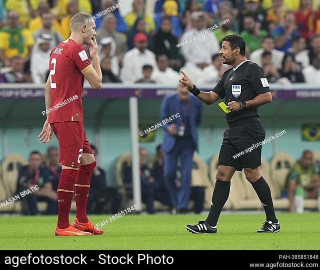 November 24th, 2022, Khalifa International Stadium, Doha, QAT, World Cup FIFA 2022, Group G, Brazil vs Serbia, in the picture referee Alireza Faghani (Iran)...