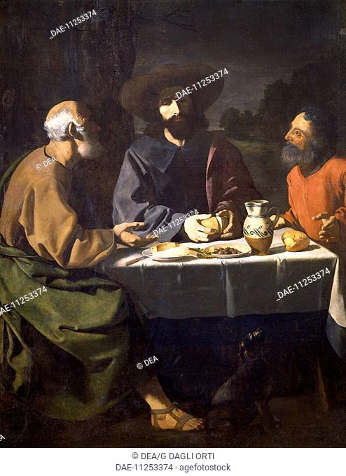 Supper at Emmaus, 1639, by Francisco de Zurbaran (1598-1664).  Mexico City, Museo De San Carlos (Art Museum)