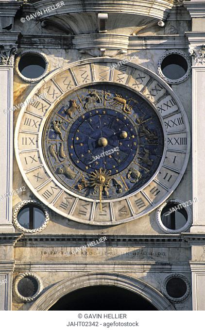 Clock Tower, St. Marks Square, Venice, Italy