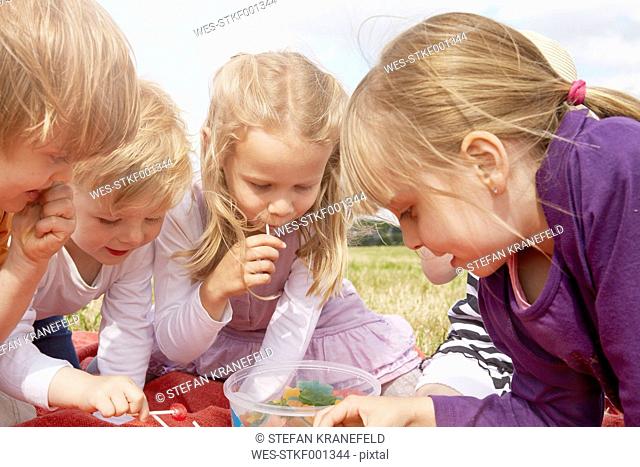 Children choosing sweets
