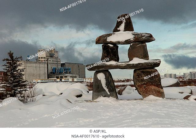 Churchill Northern Manitoba town and surroundings Eskimo monument