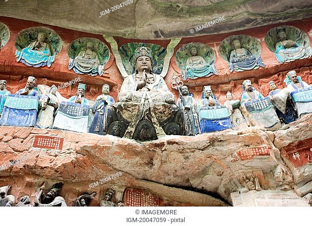 A Scene of the Hell in Chongqing, The Dazu Rock Carvings, China