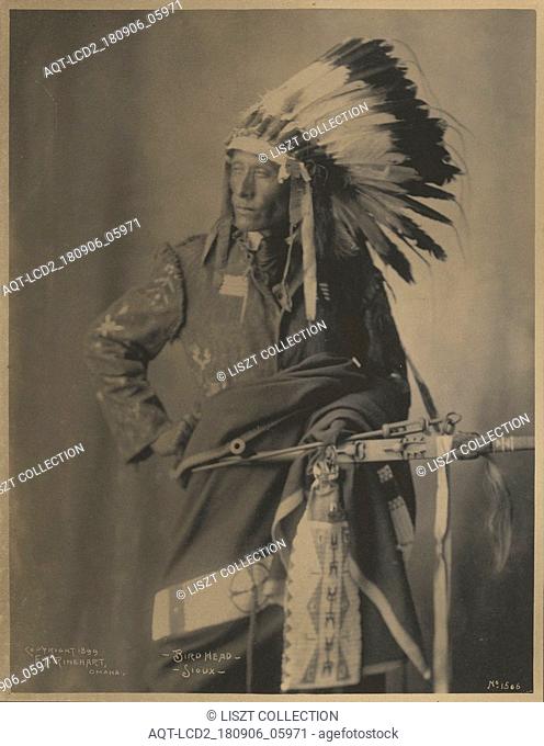 Bird Head, Sioux; Adolph F. Muhr (American, died 1913), Frank A. Rinehart (American, 1861 - 1928); 1899; Platinum print; 23.7 x 18