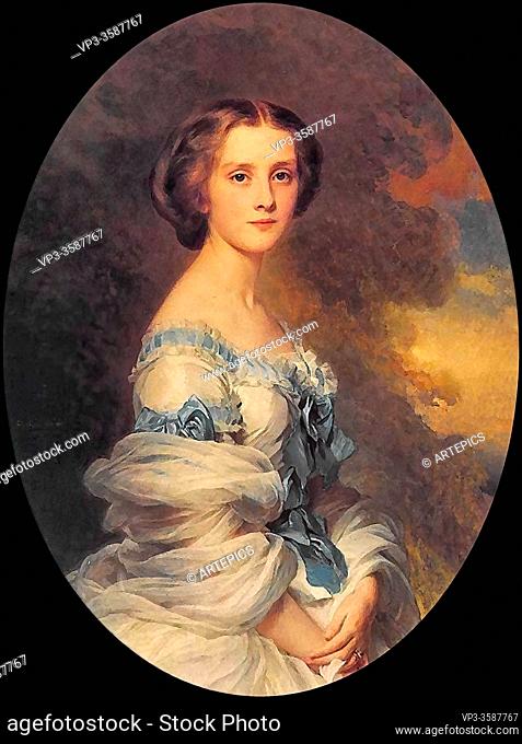 Winterhalter Franz Xavier - Melanie De Bussiere Comtesse Edmond De Pourtales - German School - 19th Century