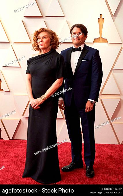 Oscar® nominees Rena DeAngelo and Adam Stockhausen arrive on the red carpet of the 94th Oscars® at the Dolby Theatre at the Ovation Hollywood in Los Angeles, CA