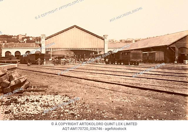 Lyon, Gare de Perrache, ca. 1861, Albumen silver print from glass negative, Image: 27.9 x 43.3 cm (11 x 17 1/16 in.), Photographs, Ã‰douard Baldus (French