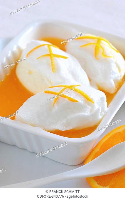Orange whipped egg whites