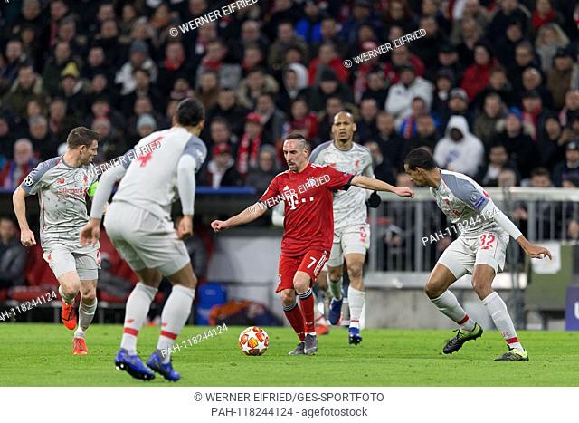 lr: James Milner (Liverpool), Virgil van Dijk (Liverpool), Franck Ribery (FCB), Fabinho (Liverpool) and Joel Matip (Liverpool) GES / Football / UEFA Champions...