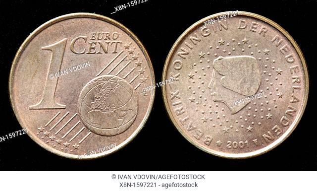 1 Euro cent coin, Netherlands, 2001