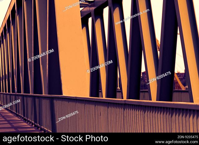 Railway metal bridge perspective view - abstract pictures