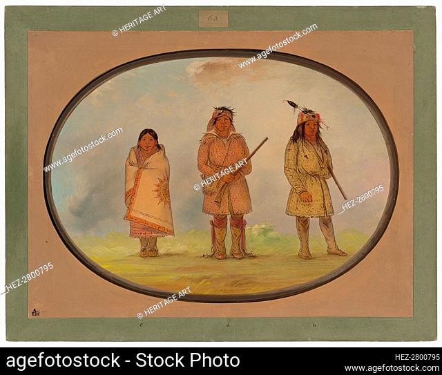 Three Delaware Indians, 1861/1869. Creator: George Catlin