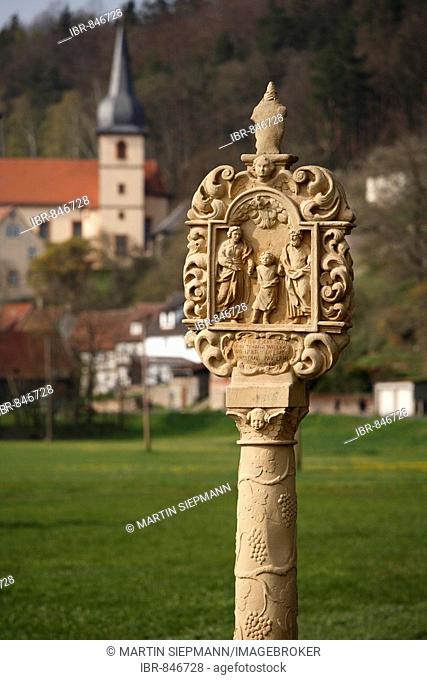 Wayside shrine in Heufurt, Fladungen, Rhoen-Grabfeld, Lower Franconia, Bavaria, Germany, Europe