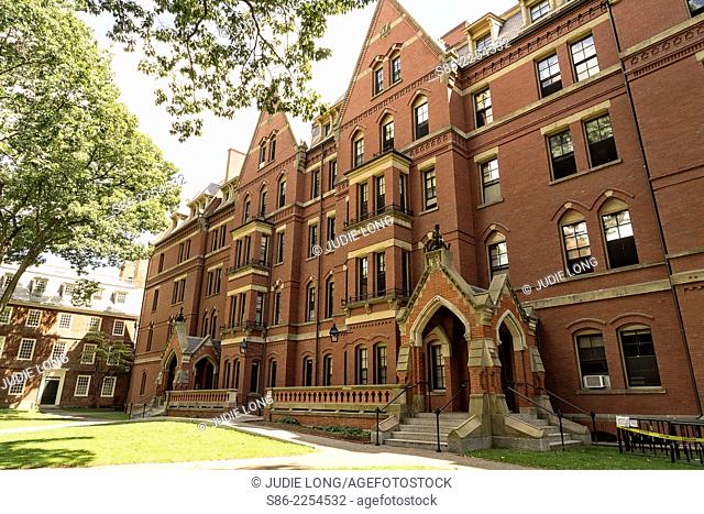 Harvard Yard, Harvard University, Cambridge, MA. Typical Old Classroom and Living Quarters Buildings