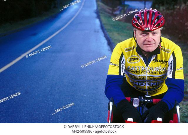 Portrait of mature cyclist