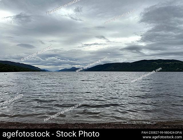 27 August 2023, Great Britain, Dores: View of the Loch Ness lake. In Scotland on Saturday began what is believed to be the largest search for the Loch Ness...