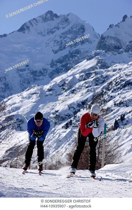 cross-country, ski, Bernina massif, Bernina, winter, canton, GR, Graubünden, Grisons, Engadin, Engadine, Oberengadin, cross-country, ski, winter sports