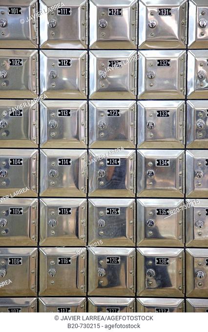 Mailboxes, School of Journalism and Communications, University of the Basque Country (UPV/ EHU), Leioa campus, Biscay, Basque Country, Spain