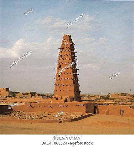 Minaret of the Great Mosque (16th-19th century), Agadez, Agadez Region, Niger