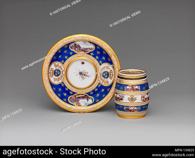 Tray. Factory: Meissen Manufactory (German, 1710-present); Date: 1740-50; Culture: German, Meissen; Medium: Hard-paste porcelain; Dimensions: Diameter: 5 7/8 in