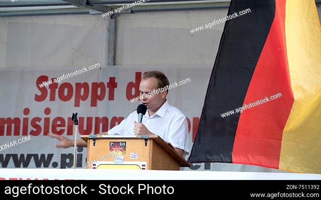 Pegida Kundgebung in München, 20.7.2015, Foto: Robert B. Fishman