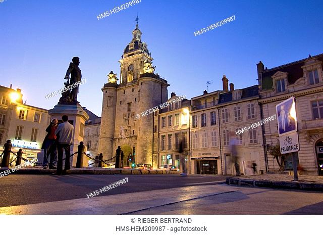 France, Charente Maritime, La Rochelle, Old port, the Big Clock Door 15th century