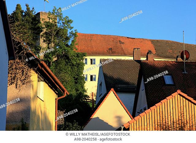 town and castle in the city of Hilpoltstein, Middle Franconia, Franconia, Bavaria, Germany, Europe