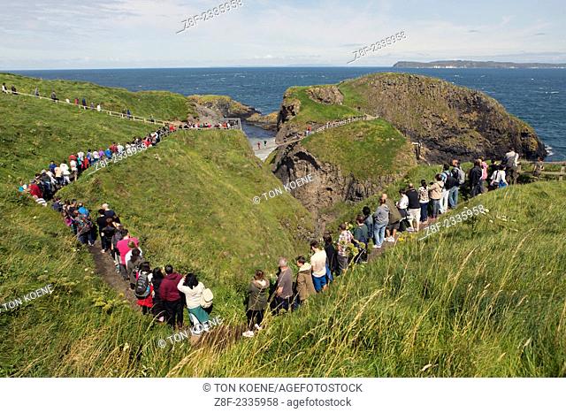 Carrick-a-Rede Rope Bridge is a famous rope bridge near Ballintoy in County Antrim, Northern Ireland
