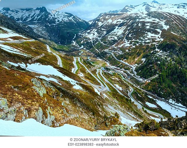 Swiss mountain roads (Grimsel Pass, Switzerland)