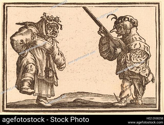 Dancers with Lute, 1621. Creator: Edouard Eckman