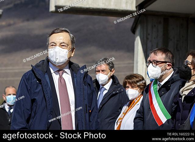 Italian Prime Minister Mario Draghi during his visit to the Gran Sasso National Laboratory of the National Institute for Nuclear Physics (INFN)