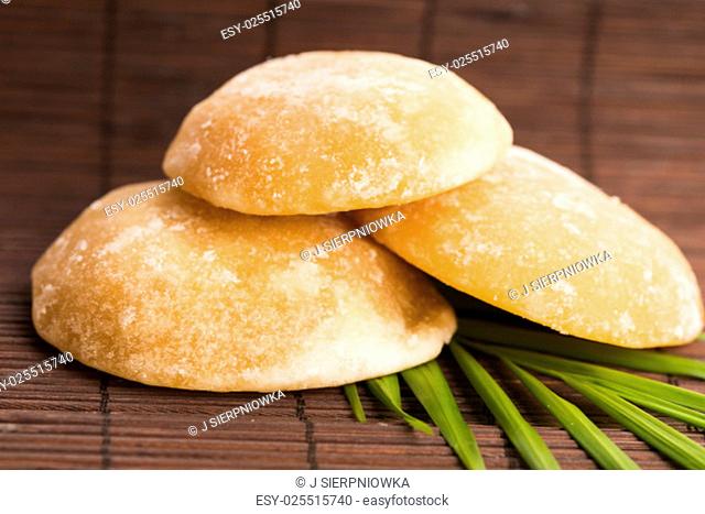 Jaggery or sugar from palm
