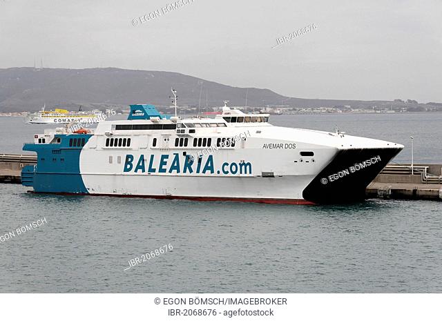 Avemar Dos, built in 1997, high-speed ferry, Algeciras-Ceuta, port of Algeciras, Spain, Europe