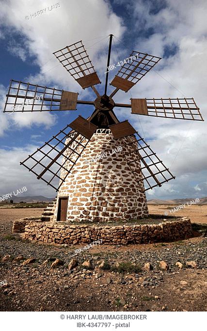 Windmill, Molino de Tefía, Tefia, Fuerteventura, Canary Islands, Spain