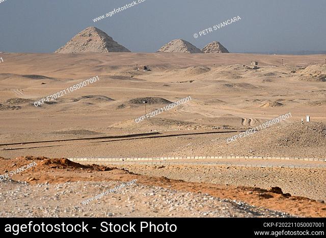 Archeological Site of Abusir, The Pyramids of 5 th Dynasty Kings, Solar Temles, The Saite and Persian Tombs, Tomb of Ptahshepses in Abusir, Egypt, October 17