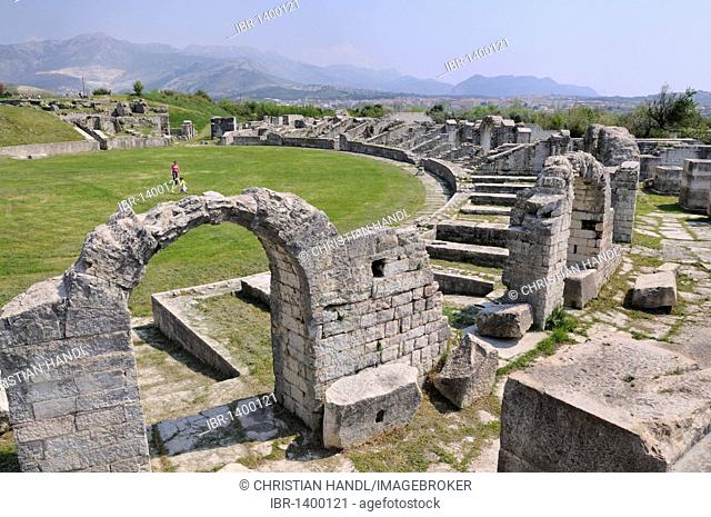 Ruins of a Roman Amphitheatre in Salona near Split, Croatia, Europe