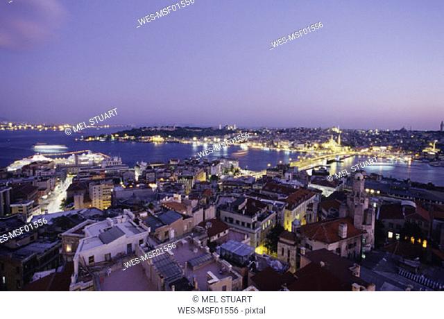 Istanbul, view from the Galata Tower, Turkey